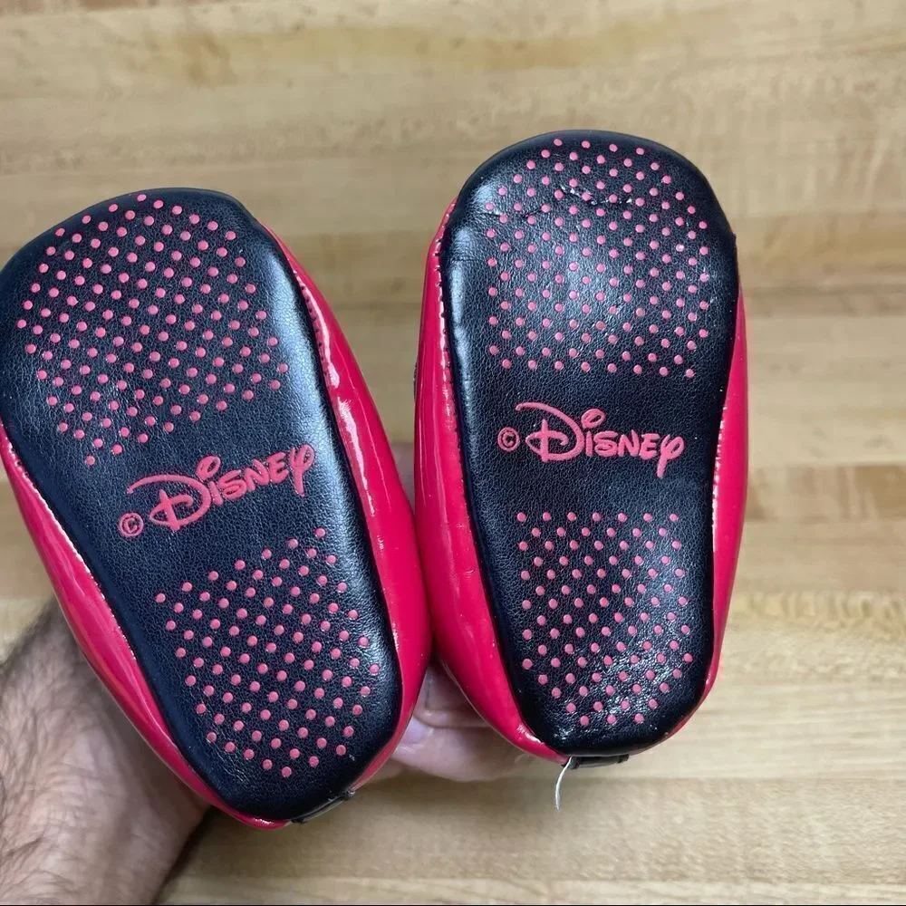 Minnie Mouse slip on flats 0-6 months Disney shoes